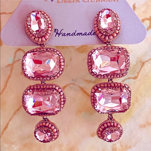 🌺🎉HP🎉🌺 NWT Deepa Gurnani Beaded Crystal Chandeliers - Picture 3 of 15